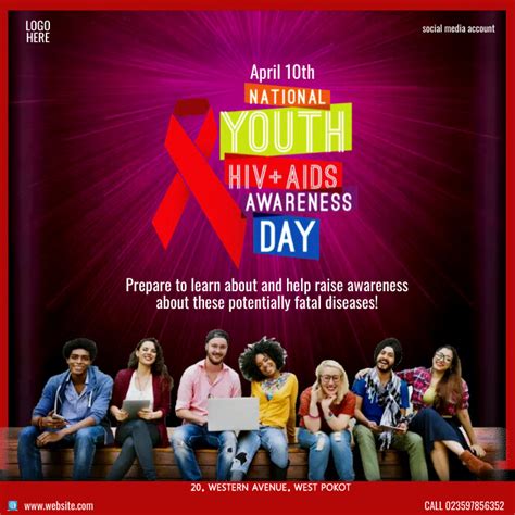 National Youth Hiv And Aids Awareness Day Template Postermywall