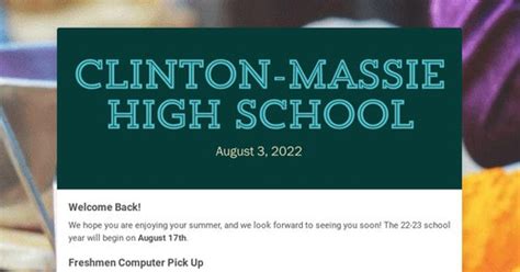 Clinton Massie High School Smore Newsletters For Education