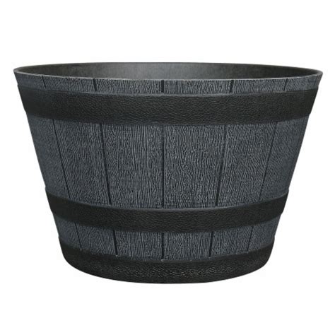 Whisky Barrel Planter - Grey, 14 in - Kroger