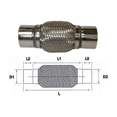 Tuyau flexible en acier inoxydable pour raccord d échappement diamètre