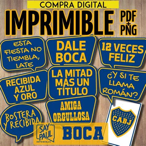 Kit Imprimible Props Carteles Recibida Graduación Boca en venta en