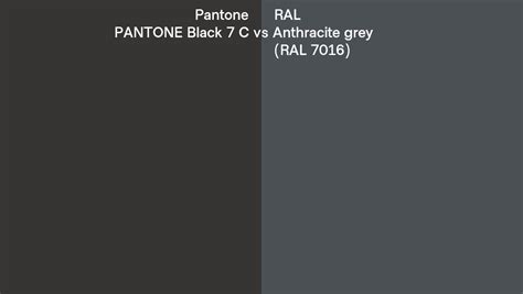 Pantone Black C Vs Ral Anthracite Grey Ral Side By Side Comparison