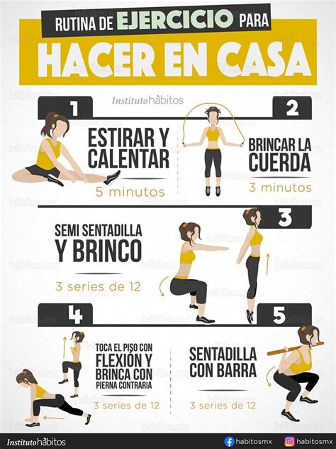 Rutina De Ejercicio 2 Para Hacer En Casa Hábitos Health Coaching