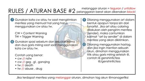 On Baca Rules Di Likes On Twitter Rules Genshinficfess Tolong