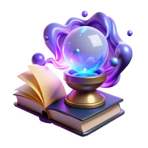 beautiful vintage Mystic Orb Open Book Unveiling Secrets of Fortune