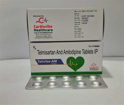 Telmisartan 40 Mg Amlodipine 5 Mg Tab At 125 Stripe Manimajra ID