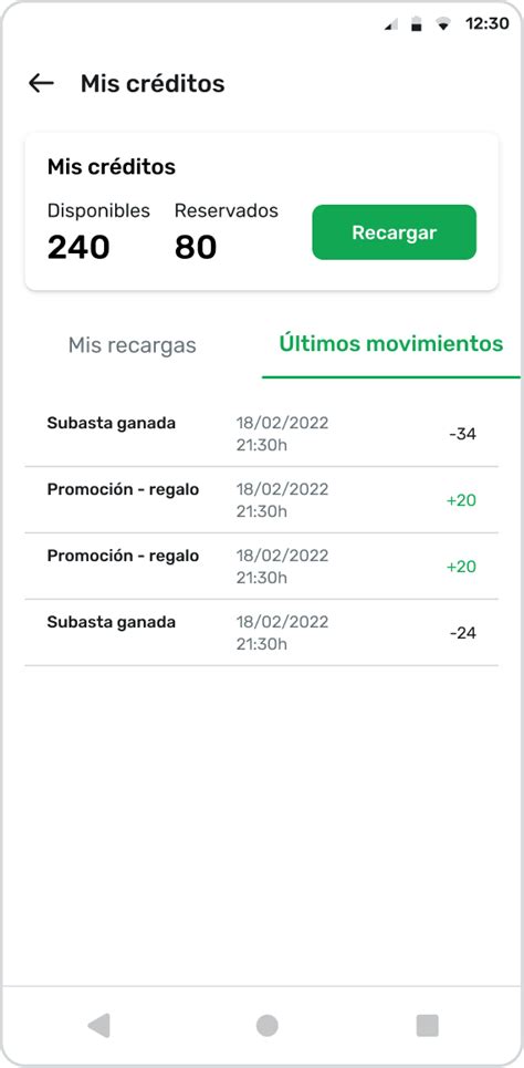 Dónde puedo ver el historial de mis recargas y mis anuncios destacados