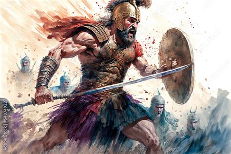 Achilles the greatest Greek warrior and hero of the Trojan War in Homer ...