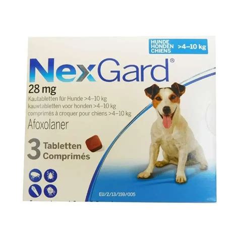 Купить NexGard НексГард Таблетки от блох и клещей для собак весом от 4 ...