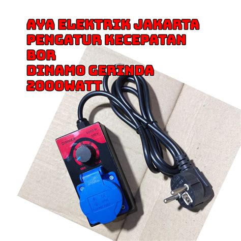 Jual TTBDG Dimmer SCR 2000w Pengatur Kecepatan Gerinda Stop Kontak 1