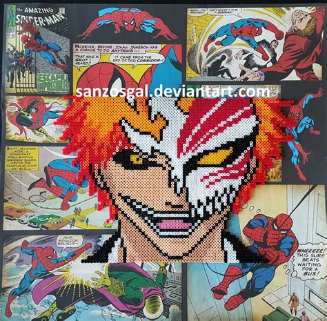 Bleach Ichigo Kurosaki Mini Perler Beads By Sanzosgal Diy Perler Beads