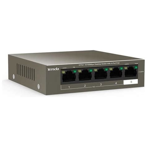 Tenda Poe Switch Ethernet Ports Mbps Tef P W Aves