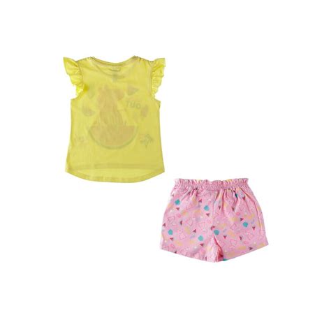 Set Pijamale De Vara Pentru Fete De Ani Din Bumbac Multicolor