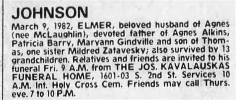 Obituary For Elmer Johnson ™