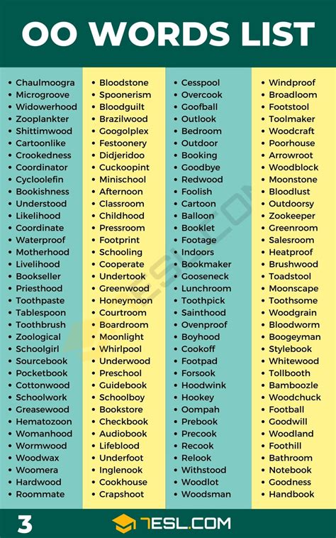 OO Words 790 Words In English 7ESL