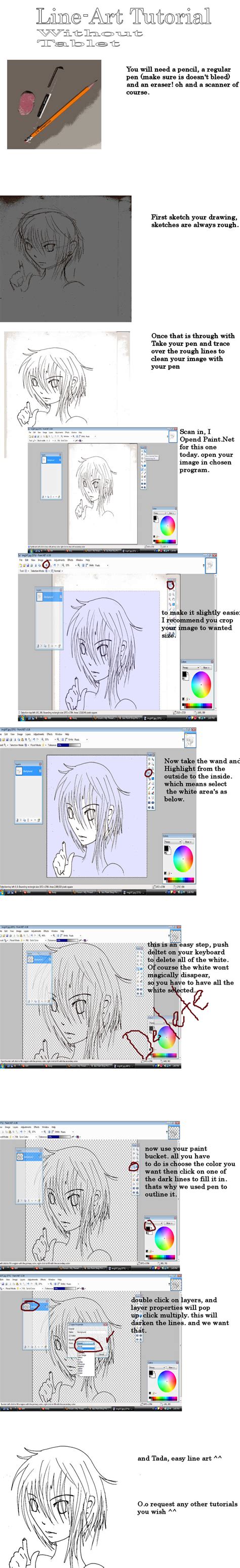 Line art tutorial by Graceoflove on DeviantArt