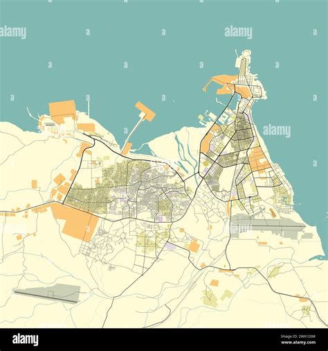 Vector City Map Of Djibouti Stock Vector Image Art Alamy