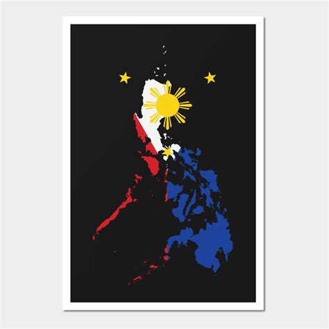 Filipino Map Philippines Flag Wall And Art Print Philippines Flag In