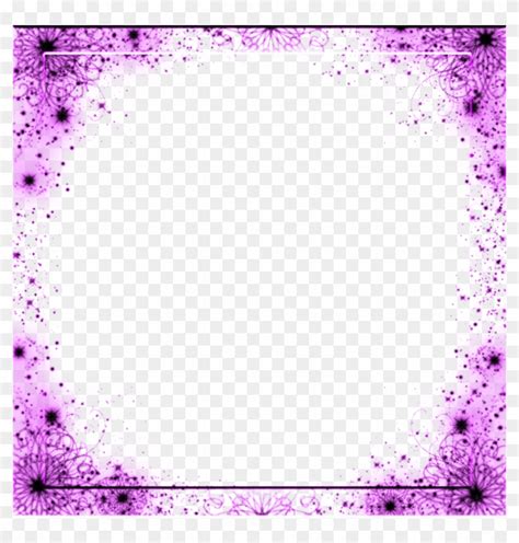 Mq Purple Glitter Frame Frames Border Borders, HD Png Download ...