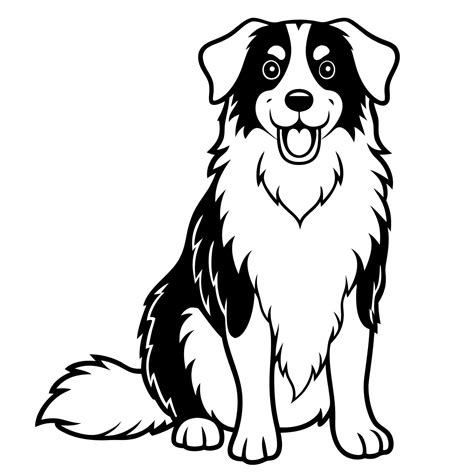 English Shepherd dog sits icon 47933273 Vector Art at Vecteezy