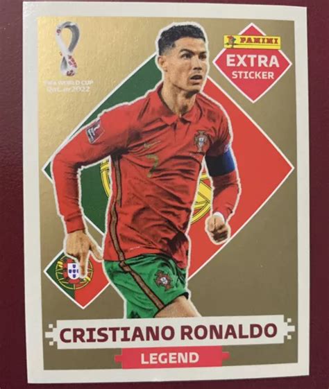 PANINI QATAR WORLD Cup 2022 Cristiano Ronaldo Legend Extra Sticker GOLD