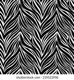 Seamless Texture Zebra Skin Stock Vector (Royalty Free) 219522958