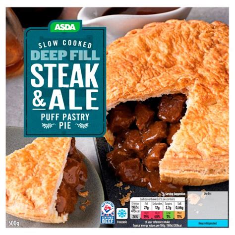 Asda Slow Cooked Deep Fill Steak Ale Puff Pastry Pie G Really