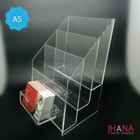 Jual Acrylic Brochure Holder A5 Plus 3 Susun Tempat Brosur Akrilik