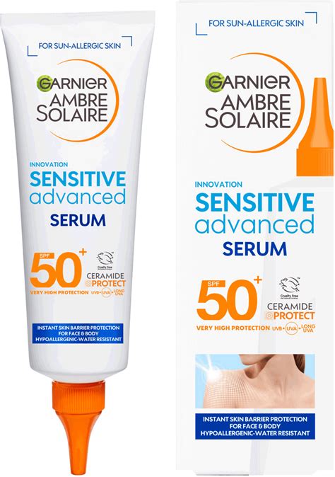 Ambre Solaire Sensitive Advanced Serum Face And Body Spf50 Garnier Uk