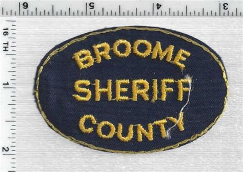 Broome County Sheriff New York Rare 1st Issue Uniform Take Off Cap Hat Patch Ebay