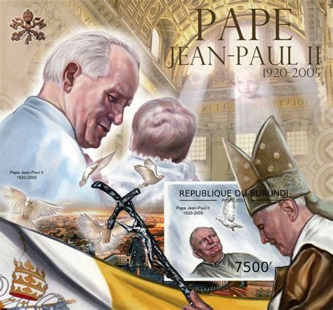 Pope John Paul Ii Souvenir Sheet Mnh Pope John Pope John