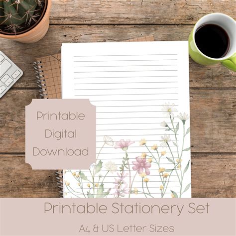 Wildflowers Workbk Stationery 3