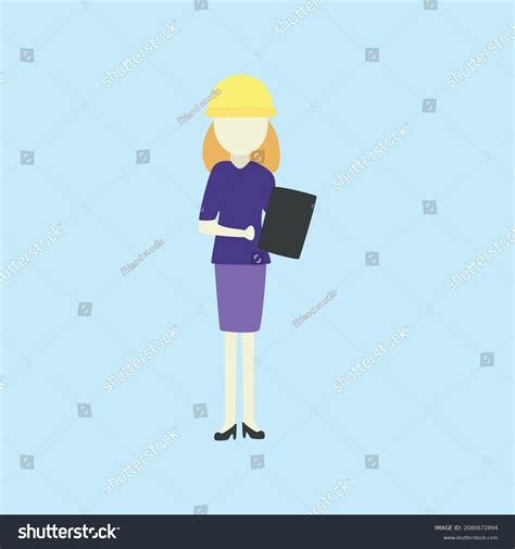 Contractor Developer Flat Vector Cartoon Illustration Stock Vector ...