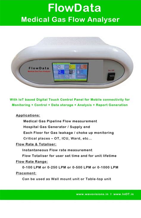 Wave Visions Wall Mounted Or Table-top FlowData Gas Flow Analyzer at Rs 45000 in Vadodara