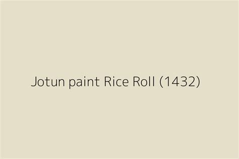 Jotun Paint RICE ROLL 1432 Color HEX Code