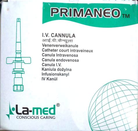 Plastic Primaneo 24 G Iv Cannula For Hospital At Rs 920 Box In Patna