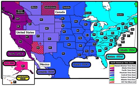 Printable Us Time Zone Map Time Zones Map Usa Printable Time