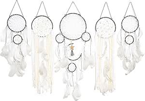 Amazon FeelfunFeather 5 Pack Dream Catchers Sun Moon Design Large