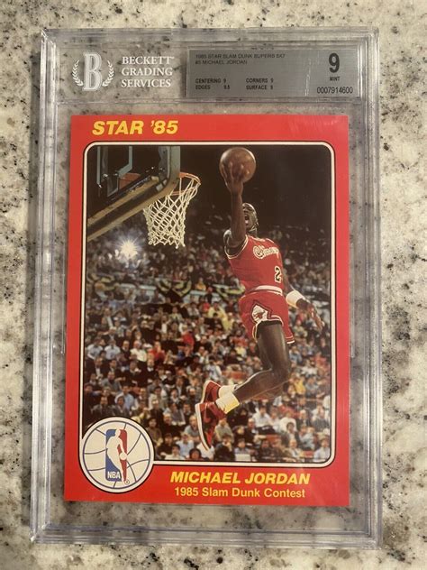 MINT 1985 1984 85 STAR SLAM DUNK SUPERS 5X7 BGS 9 MICHAEL JORDAN 5