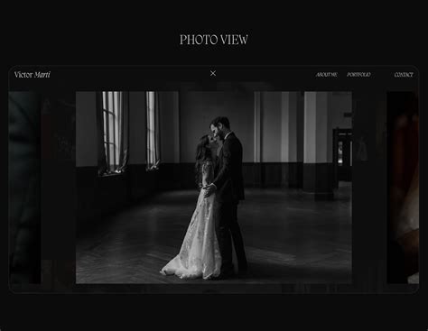 Portfolio for a wedding photographer on Behance