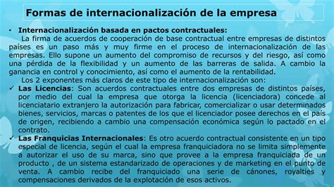 Formas De Internacionalizaci N De Las Empresas Ppt