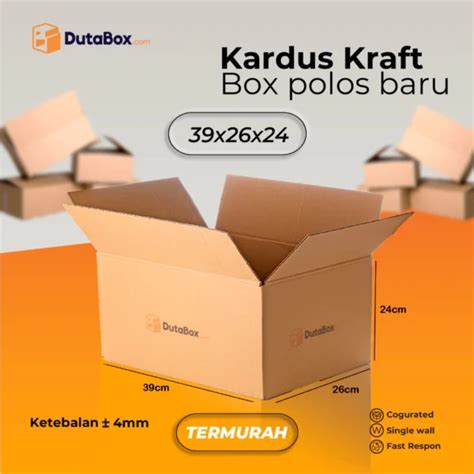 Kardus Box Baru 35x26x24 Single Wall Kardus Packing CV Duta Box