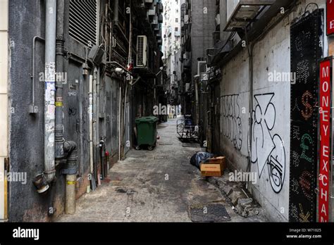 Dark Dirty And Narrow Back Alley In Wan Chai Hong Kong But It Could