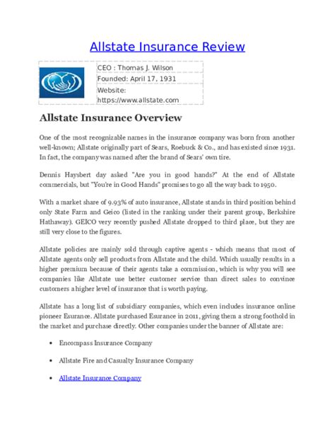 (DOC) Allstate Insurance Review | Markus Budiarso - Academia.edu