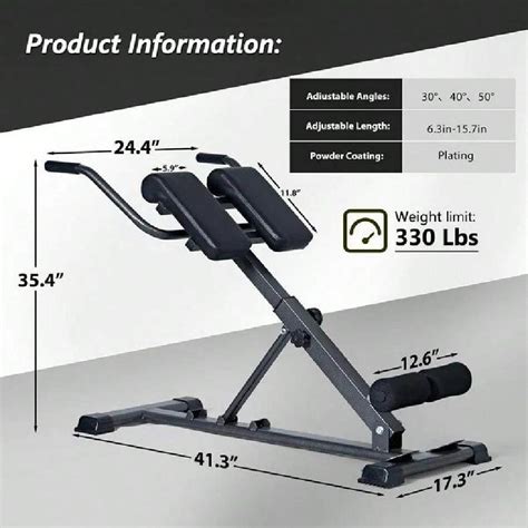 Dlandhome Roman Chair Back Extension Machine Hyperextension Bench For