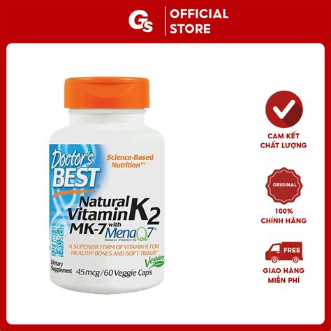 Doctor S Best Natural Vitamin K2 With Menaq7 Oral Tablet 45mcg Imported From The Us To