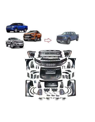 BODY KIT RAPTOR STYLE GEN3 FORD RANGER 2013 2022 MP