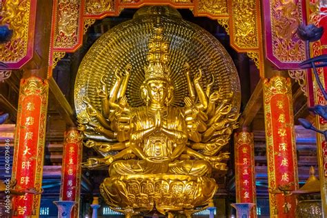 Bai Dinh Buddhist Temple In Ning Binh Vietnam Filled With Architectural