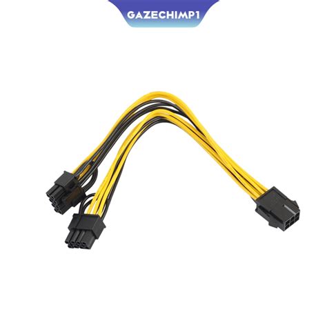 Pci Express Pcie 6 Pin To 8 62 Pin Video Card Y Splitter Adapter Power Supply Cable Shopee