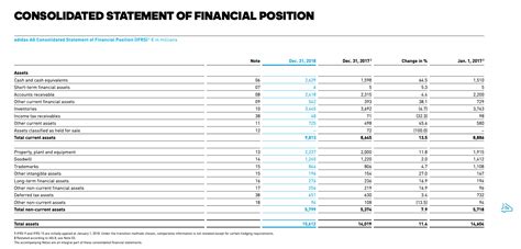 Adidas And Puma The Financial Statements Of Adidas